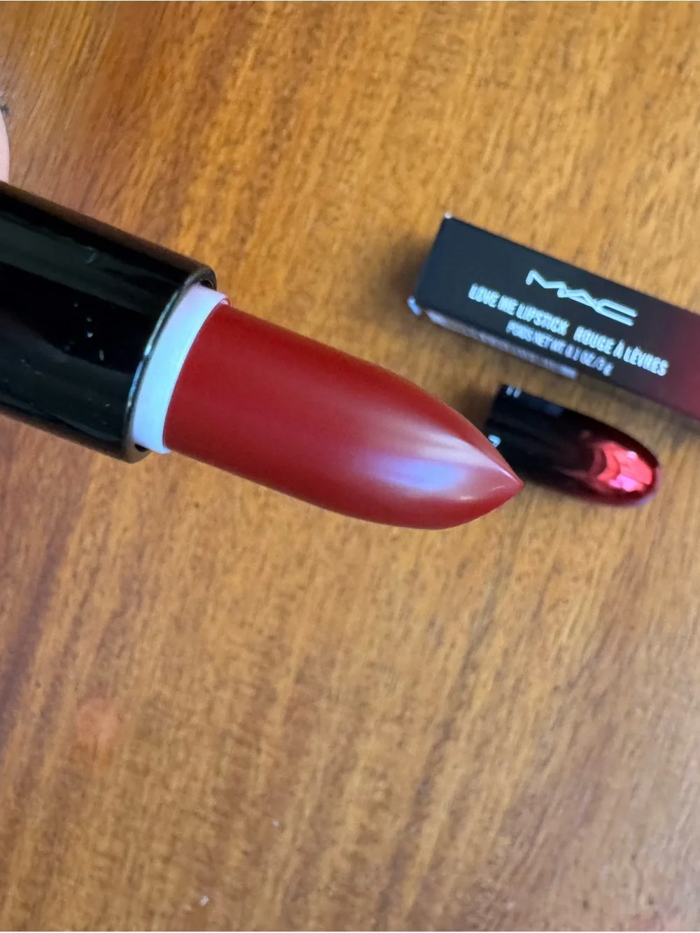 MAC Cosmetics Love Me Lipstick - Deep Red in the shade E for Effortless